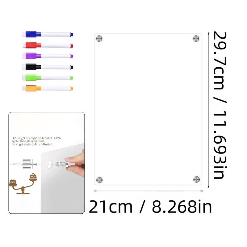 3D Magnetic Acrylic Erasable Note & Planner Board for Refrigerator