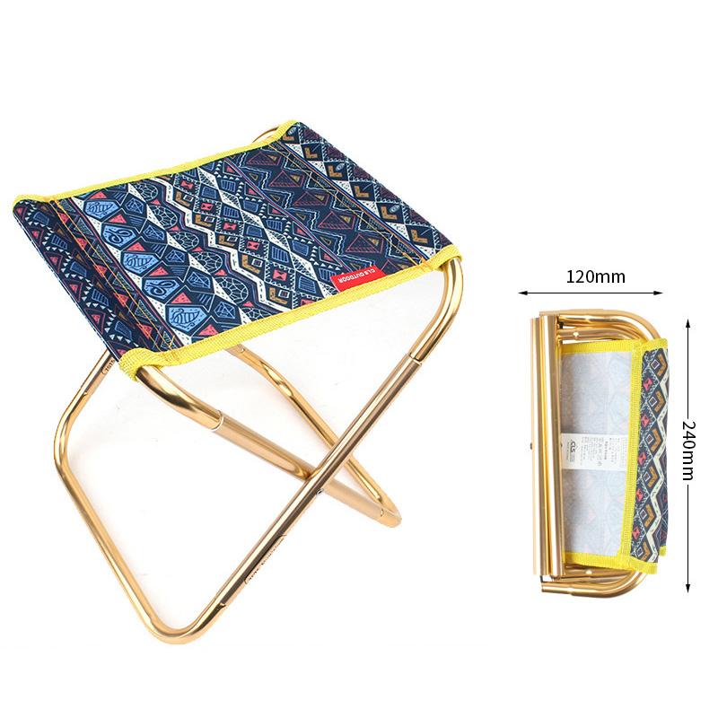 

Portable Folding Camping Chair Aluminum 7075 Lightweight Outdoor Fishing Stool for Camping And Travel синий