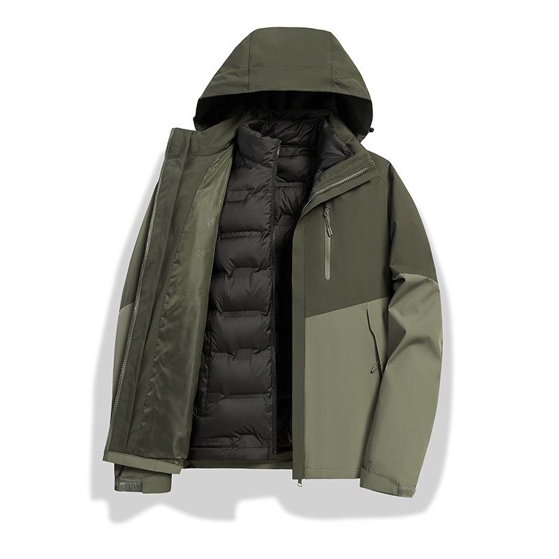 Autumn/Winter 2024 High-End Windproof Jacket with Three-Proof Fabric & 90% White Duck Down Liner for Couples
