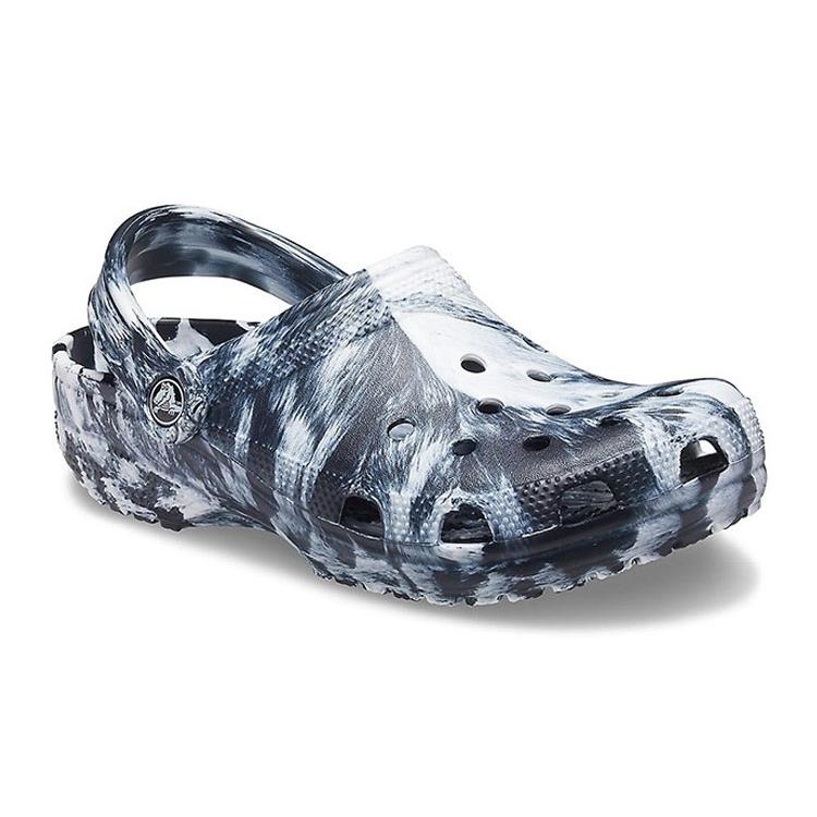 Crocs Beach Marble Unisex Black White Sandals 'Black White' 206867-103