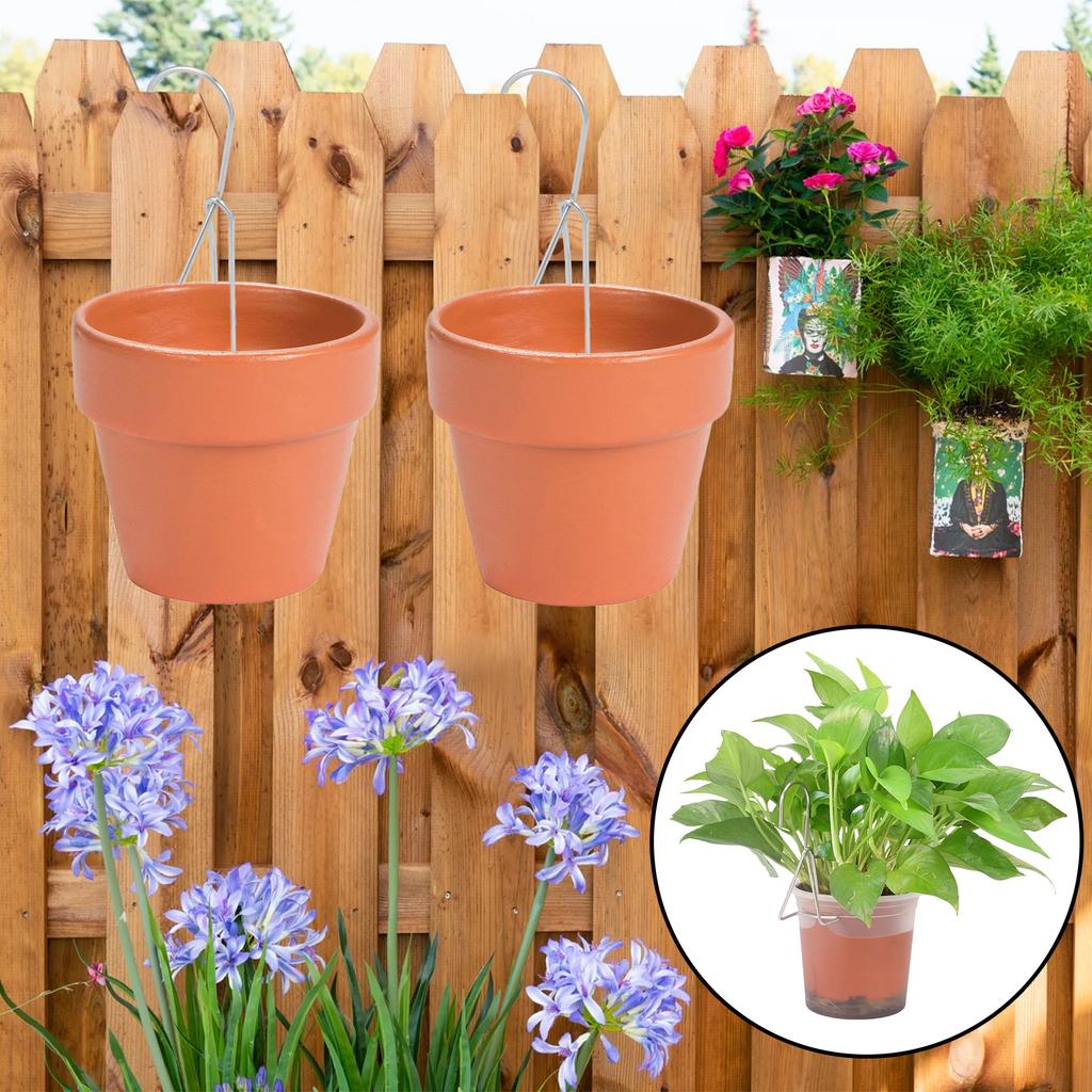 20 Buc Agățătoare Cârlig Ghiveci Teracotă Oțel Inoxidabil Suport Clip Ghiveci de Flori Anti-Rugină Agățătoare Plante Clip de Perete Accesorii Grădinărit