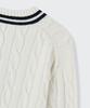MUSINSA STANDARD Cable V-Neck Cricket Knit [Ivory]