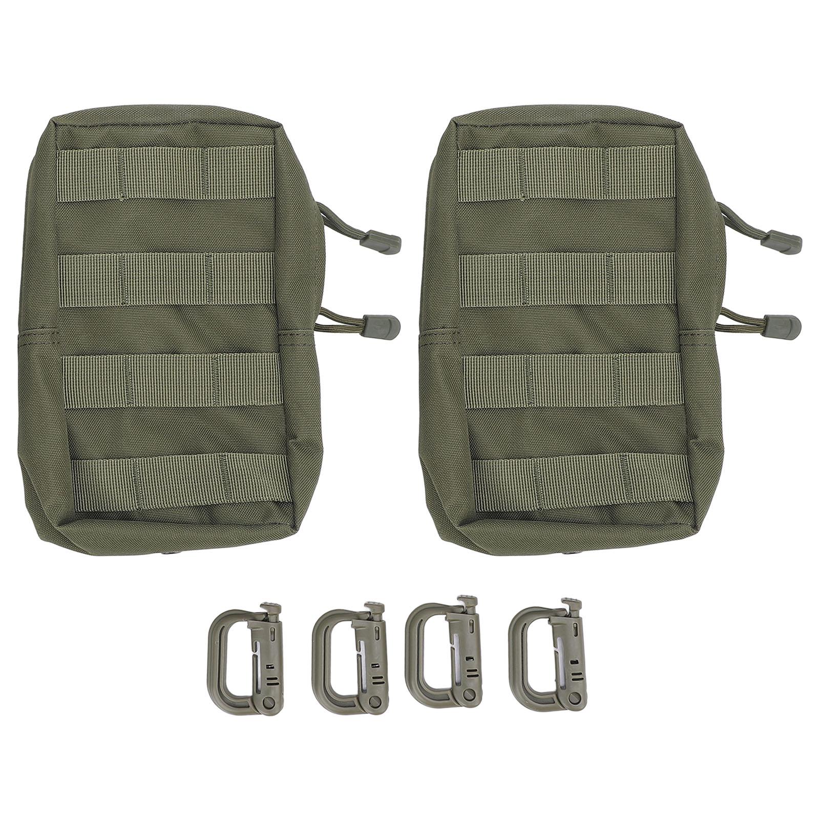 

2pcs Waist Bag Multi Compartment Tool Pouch Multifunctional Tool Pouch with 4 Hooks For Mountaineeri