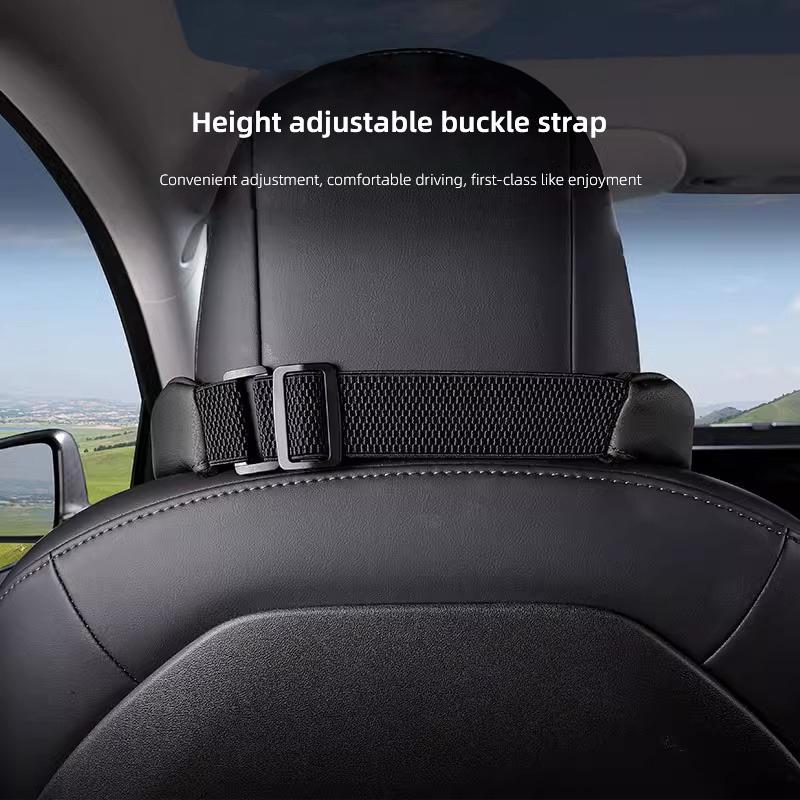 High-quality Leather Car Seat Headrest Memory Foam Comfort Neck Pillow For Tesla Model 3 Y S X Cybertruck Juguete Auto Interiors