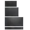 Rubber Bar Mat Coffee Maker Countertop Spill Mats Bar Service Mat Dish Glass Drying Mat for Barista Cocktail Bartender Black