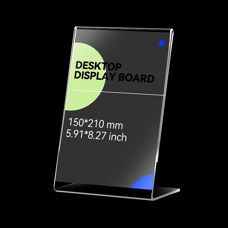 A4L PVC Menu Display Stand: Acrylic Table Card Holder for Commercial Advertising