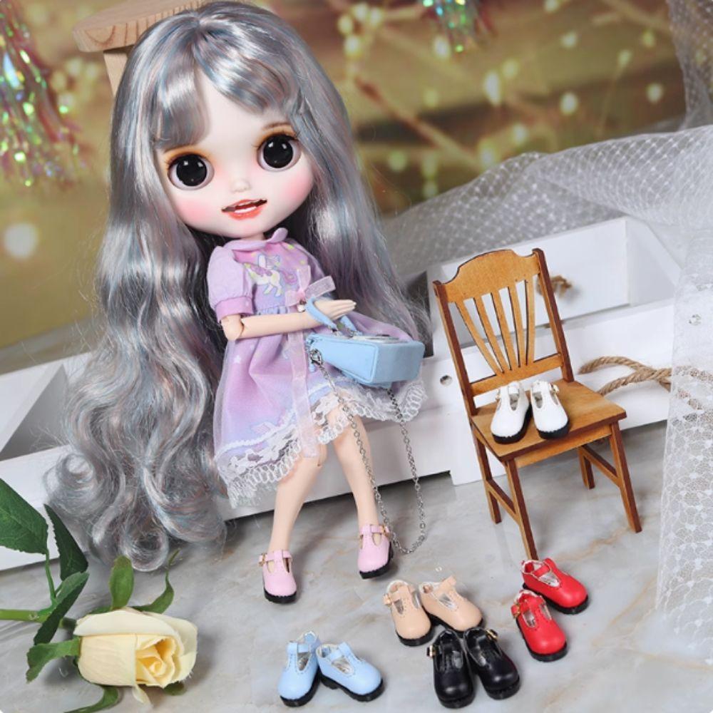 Pretend Play OB22 OB24 Shoes Cute Outfit Doll Leather Shoes For Blyth Doll Shoes  Doll Accessories
