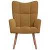 Vidaxl Armchair, Brown, Upholstered In Velvet