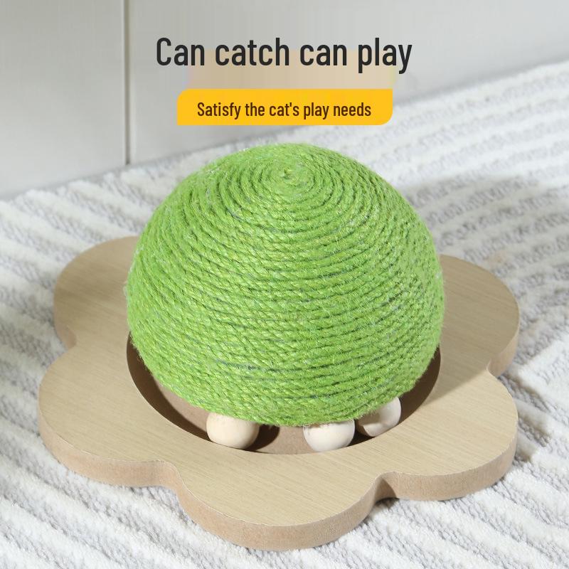 Mushroom Cat Scratching Post & Teaser Toy Set