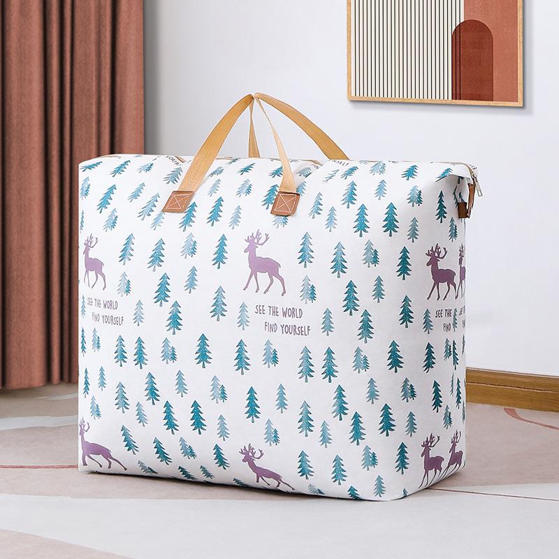 

Влагонепроницаемая сумка для хранения большой емкости - прочный нетканый многофункциональный органайзер для одеял и одежды для дома и путешествий XL синий