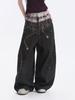 New American High Street Retro Jeans Men's and Women's Spring and Autumn Tide Brand Washed Loose Straight Wide-leg Trousers Tide