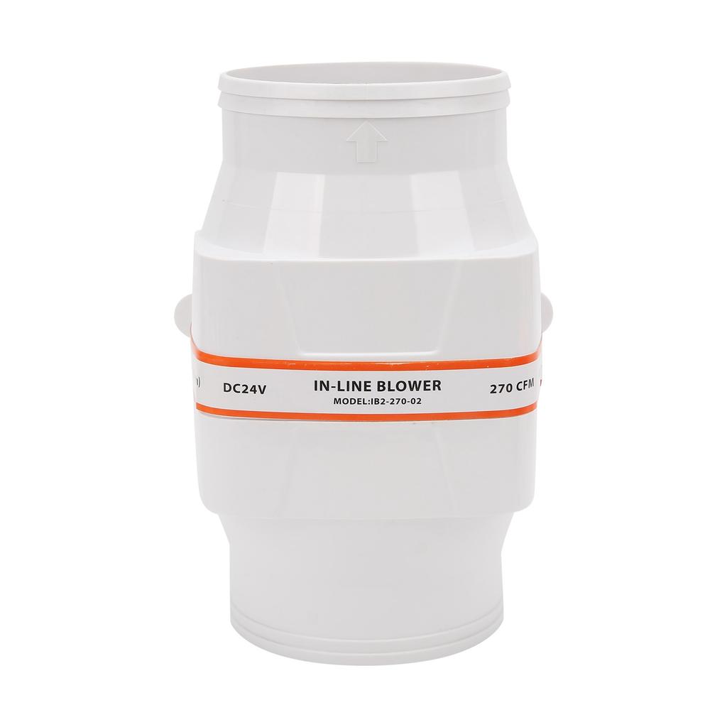 4in 270CFM Bilge Air Blower InLine Electric Waterproof White for Marine Boat DC 24V