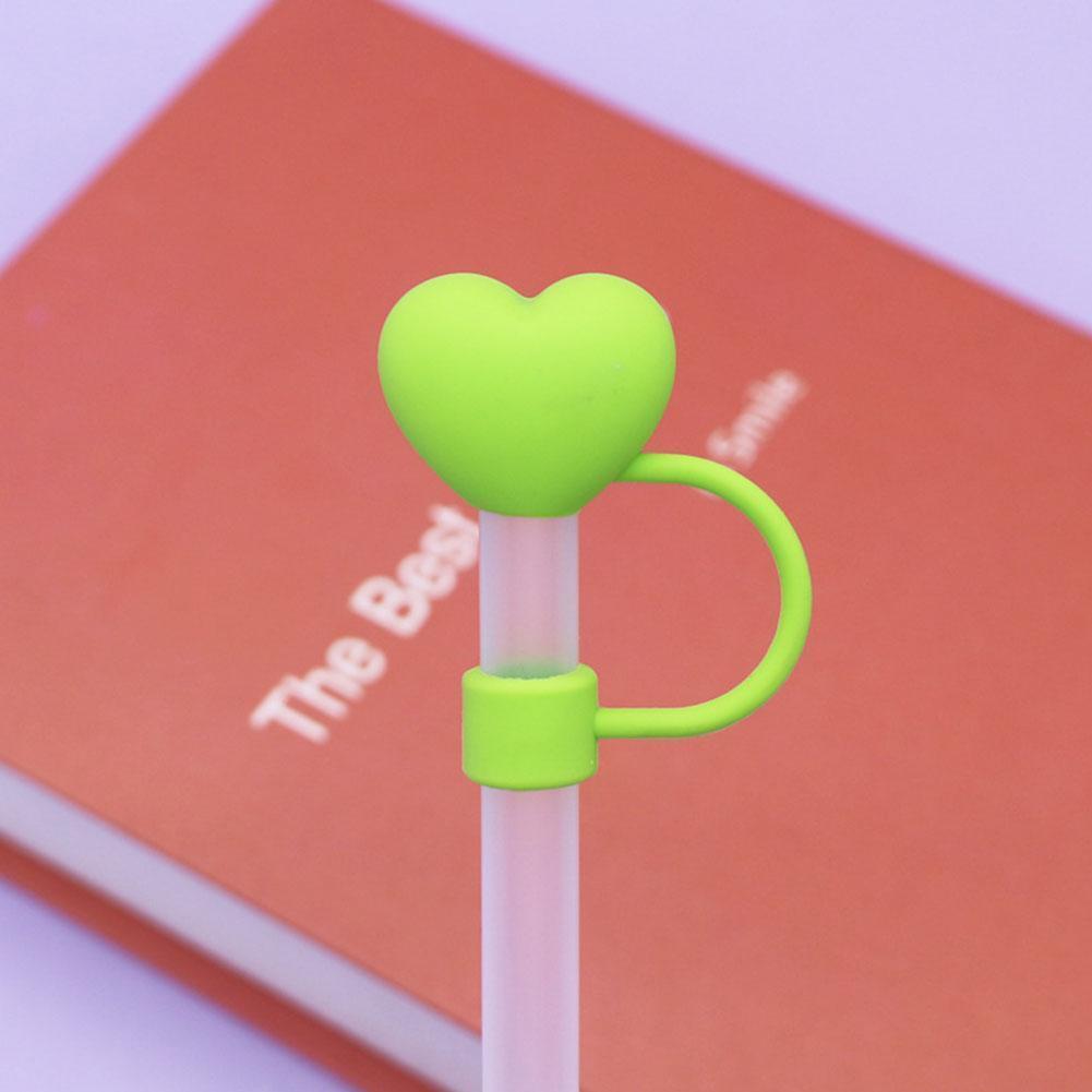 Straw Cover Cap for Cup, Heart-shaped Straw Topper