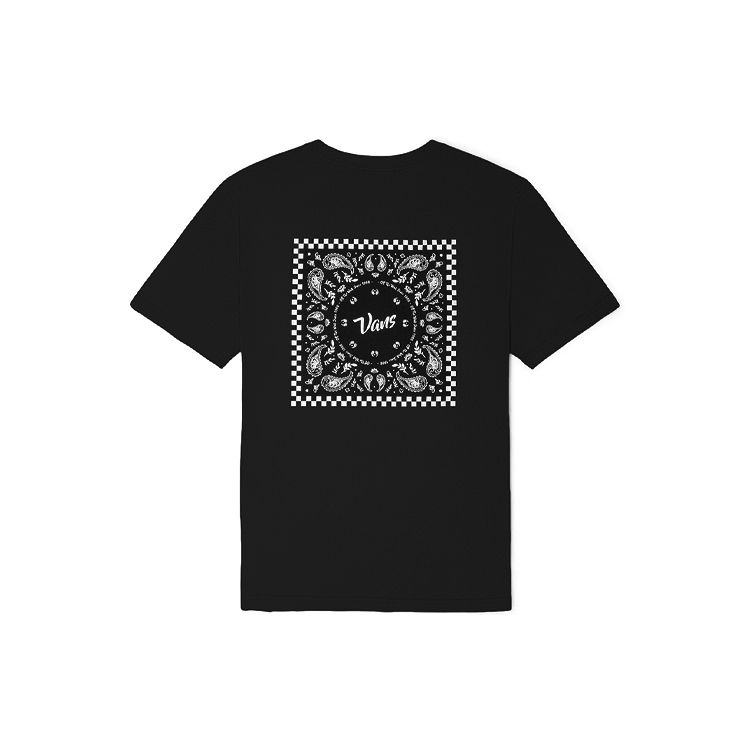 Vans Popular Loose Fit Round Neck Floral Print T-Shirt Unisex Tops Black VN0A7TOPBLK