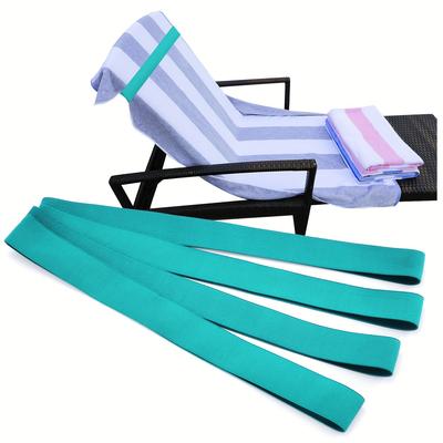 1pc Beach Towel Band Elastic Towel Clamp For Beach Chairs And Pool Loungers, Beach Towel Clips For Cruise Chairs, Stretchable And Durable
