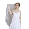 Delicate Sheer Bridal Veils with Hand Sewn Pearls Edging Easy to Wear Hair Comb Design For Wedding Ceremony Dressingup