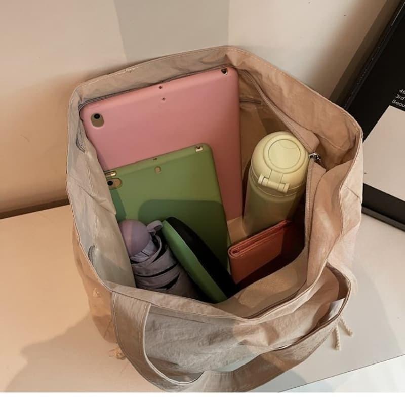 Drawstring Large Capacity Tote Bag Women's Versatile Shoulder Bag