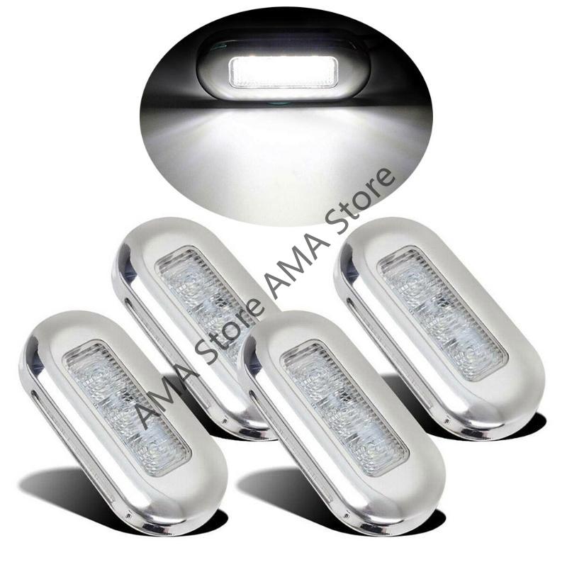 

X7JF Boat Yacht Marine Grade Waterproof 3-LED Courtesy Light Stair Deck Stern Lamp 4x