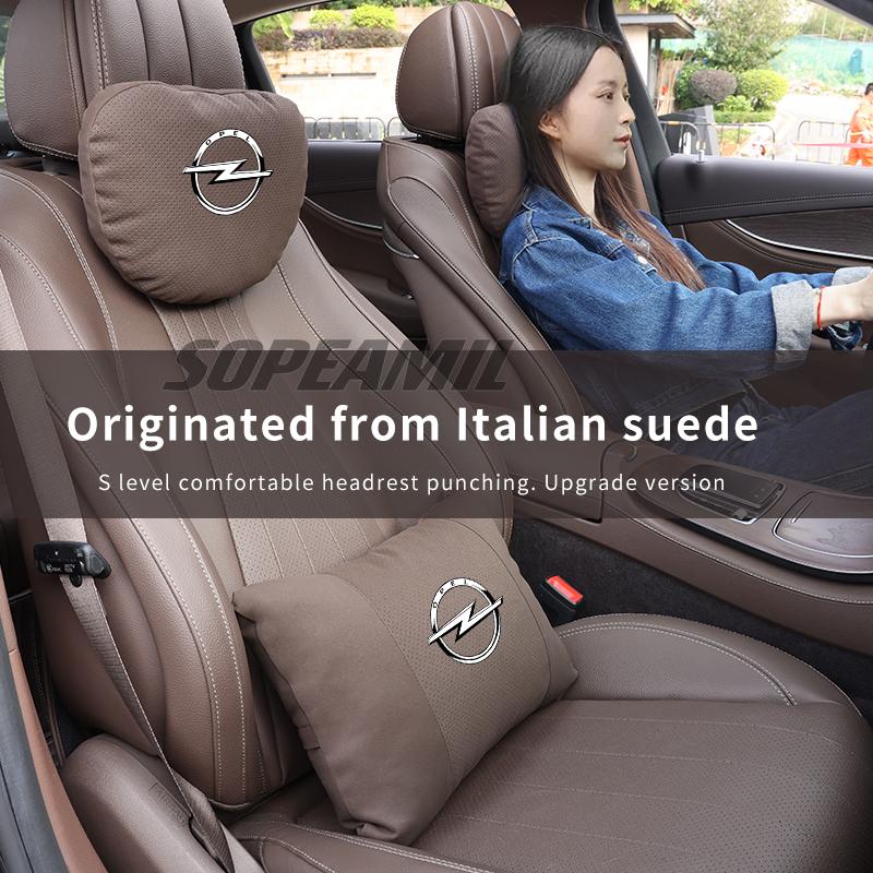 Car Headrest Lumbar Rest CushionOpel Astra Corsa Grandland Insignia Mokka Vectra GTC Tigra Vivaro Zafira Combo Vivaro GTC Delica