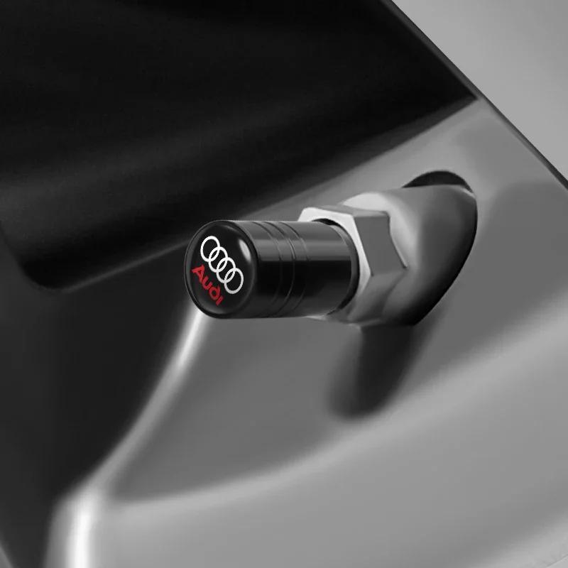 4 Stück Metall Auto Rad Reifen Ventil Kappe Schutzabdeckung für Audi Q3 Q4 Q5 Q6 Q7 B8 B6 C6 8p B7 C5 A3 A4 A5 A6 A7 A8 S3 S4 S5 S6