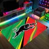 Penrith Panthers Design Kristall Samt Teppich Gemütlich Non?Rutschfester Teppich mit Aufdruck für Schlafzimmer Wohnzimmer Eingang