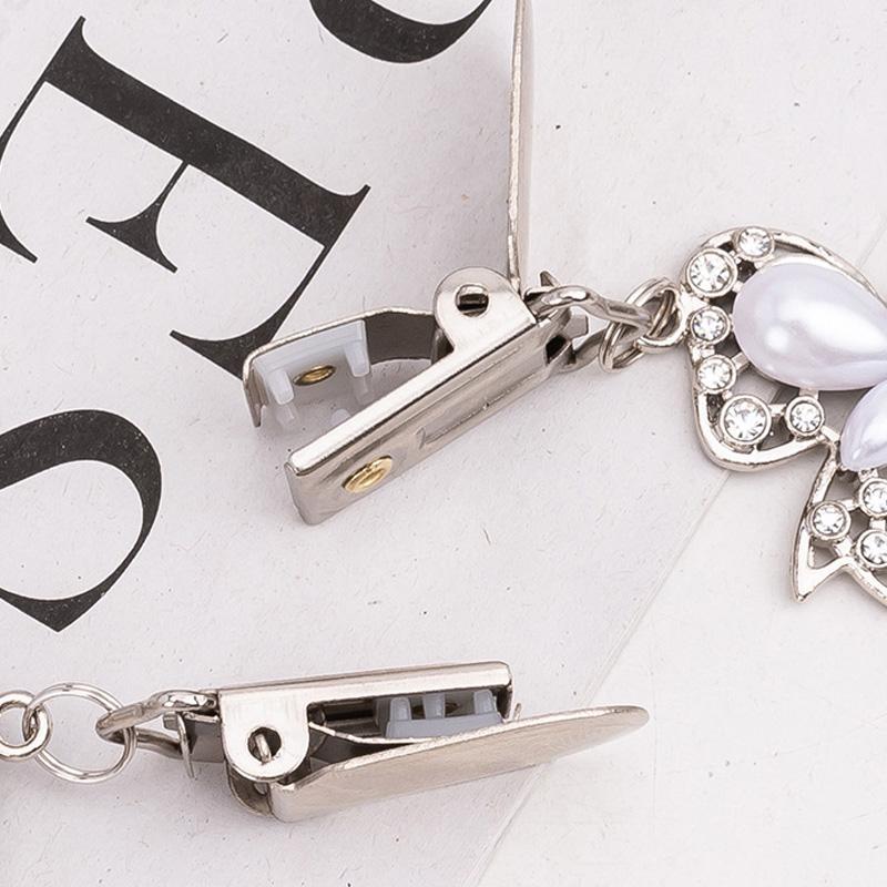 1 piece of duck down clip on vintage cardigan clothing accessories women's duck down clip on rhinestone needle gift shiny and fashionable