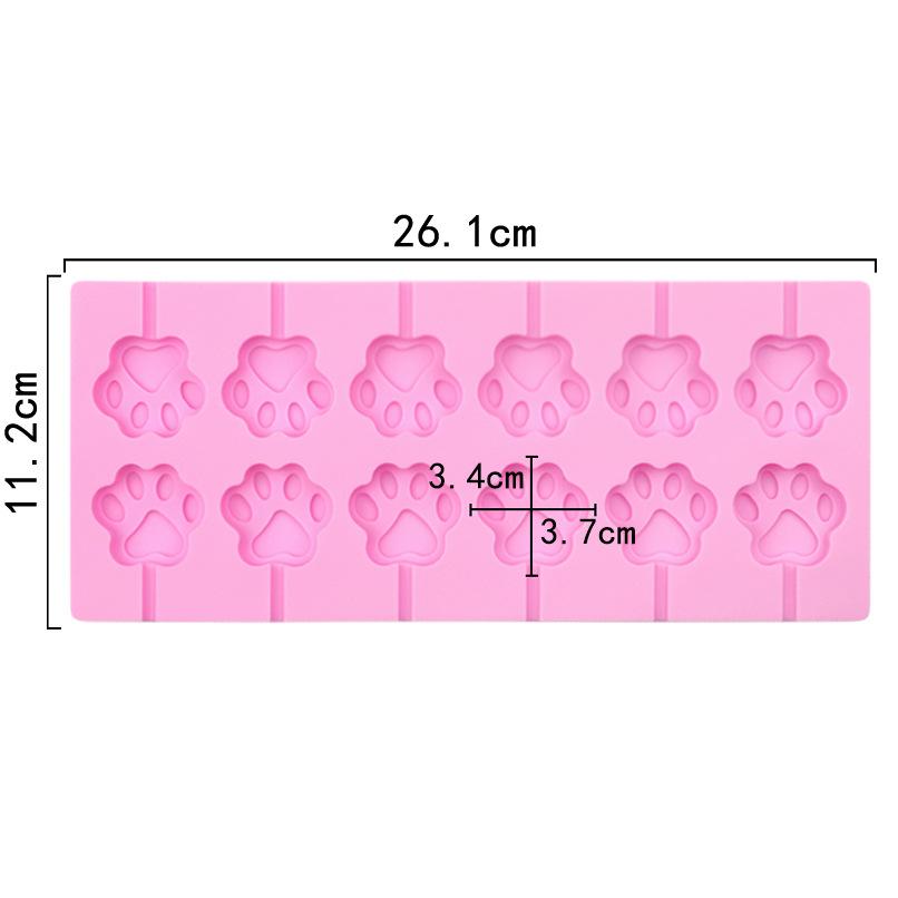 12 Hole Silicone Lollipop Molds Chocolate Candy Pop Fondant Mould Sugar Lolly Chocolate Cookie Candy Maker Party For Children