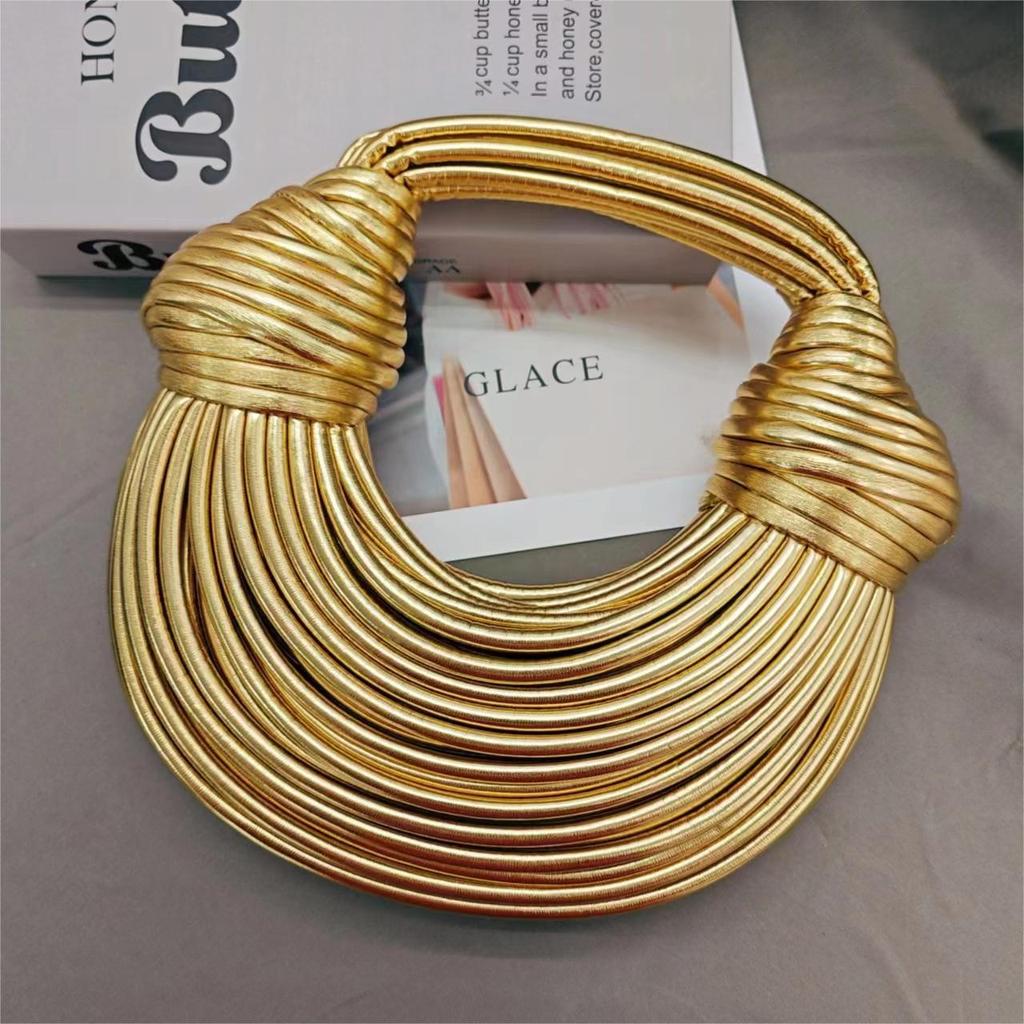 Fashion Handbag Bag Women'S High-End Niche Design Personalized Woven Noodle Bag Messenger Bag Women'S Tide