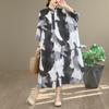 DIMANAF New 2026 Women Plus Size Long Dress Lady Summer Beach Loose Oversize Maxi Floral Print Cotton Vintage Black