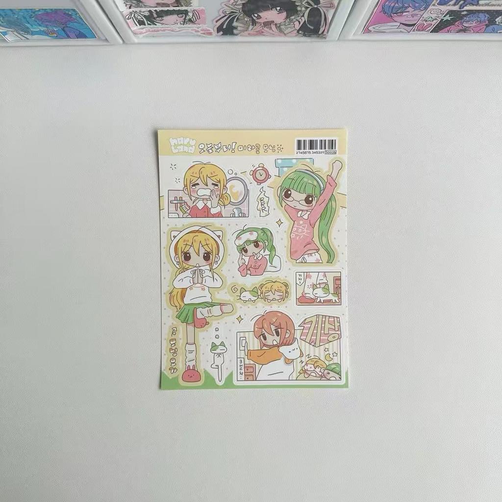 8 Types of Korean Cute Girl Stickers Soft Cute Girl Handbook Stickers Ins Cartoon Character Material Handbook Stickers New Gifts