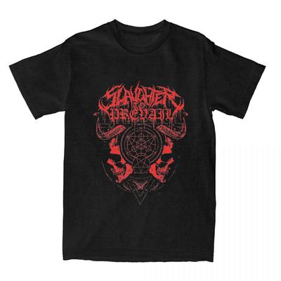 Retro Slaughter To Prevail Band Shirts Men Women Heavy Metal Deathcore Crazy Pure T Shirt Round Neck Short Sleeve Clothes Summer