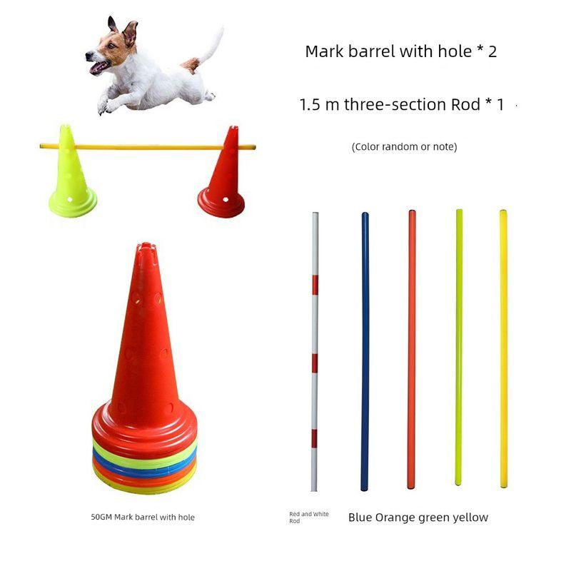 Dog Agility Training Equipment Dog Obstacle Training Jump Rod Cone Barrel Sign Post Combination Hurdle Dog Trainer Pet Supplies