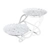 Cake Stand White Dessert Tray Snack Display Tray Bakeware Tabletop Display Stand for Candy Anniversary Banquet Tea Party