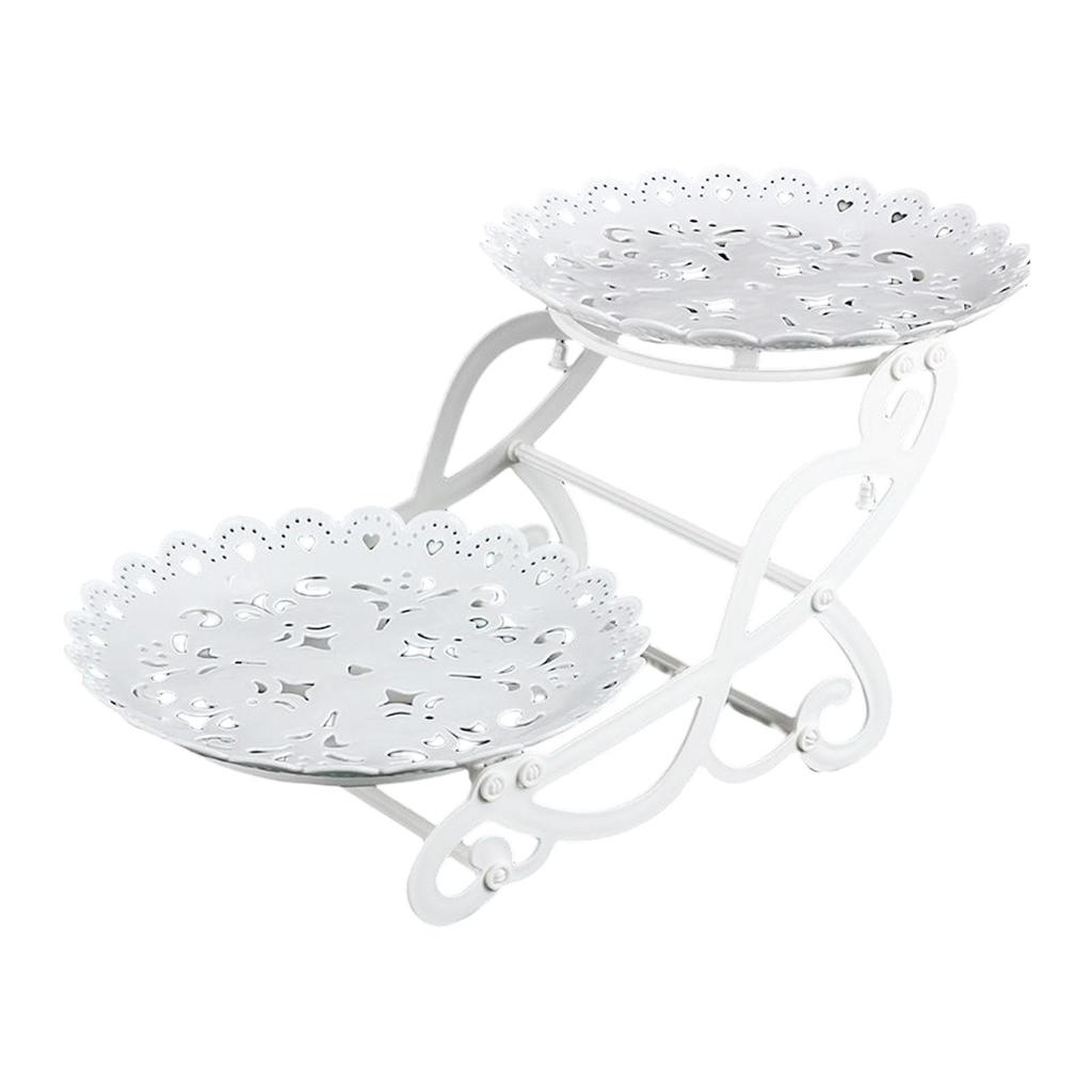 Cake Stand White Dessert Tray Snack Display Tray Bakeware Tabletop Display Stand for Candy Anniversary Banquet Tea Party