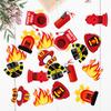 Themed Confetti Firefighting Birthday Celebration Party Props Decoration