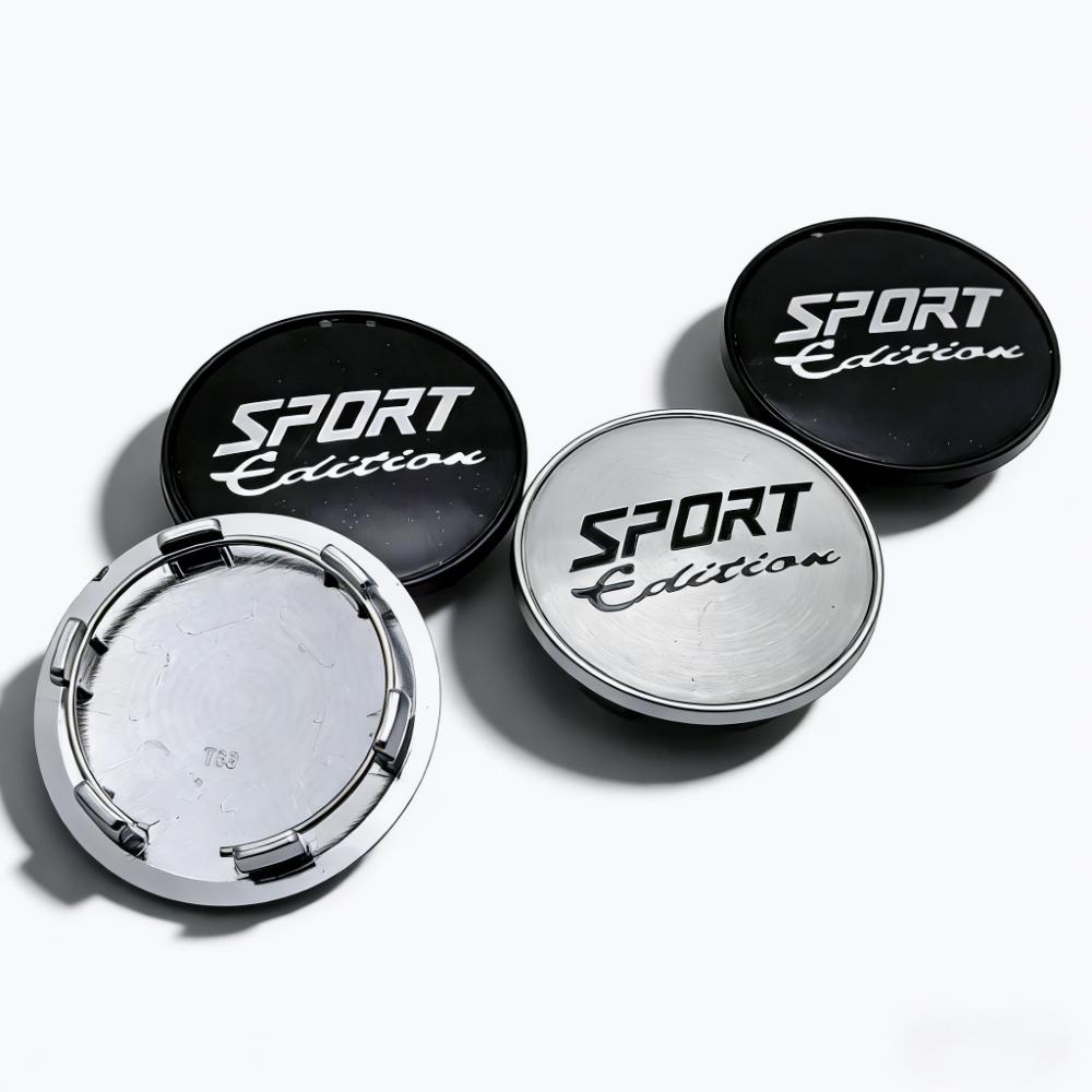 4pcs 69mm ( Clips 56mm ) Sport Edition Logo Emblem Badge Car Wheel Center Caps Rim Hubcaps Wheel Hub Dust Cover Car Accessories