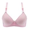 Love Embroidered Pattern Underwear Pink Sweet Women's Bra Thiin Ventilation Wireless  Small Chest Gathered Simple Casual Style