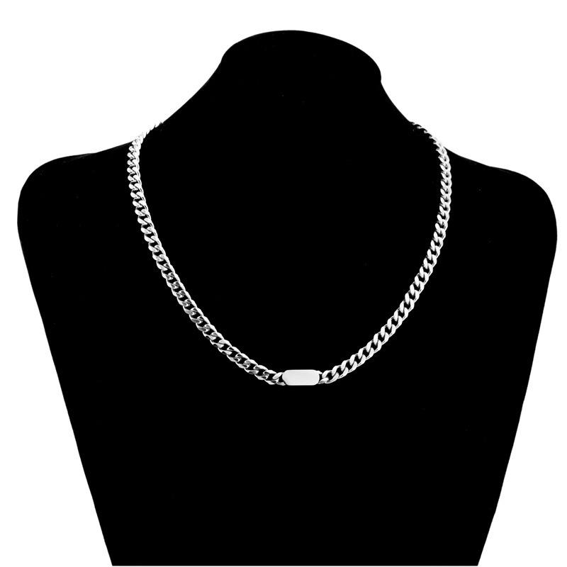 

Титановое ожерелье-цепочка, овальное ожерелье, титановое ожерелье в стиле хип-хоп для любителей мужчин и женщин