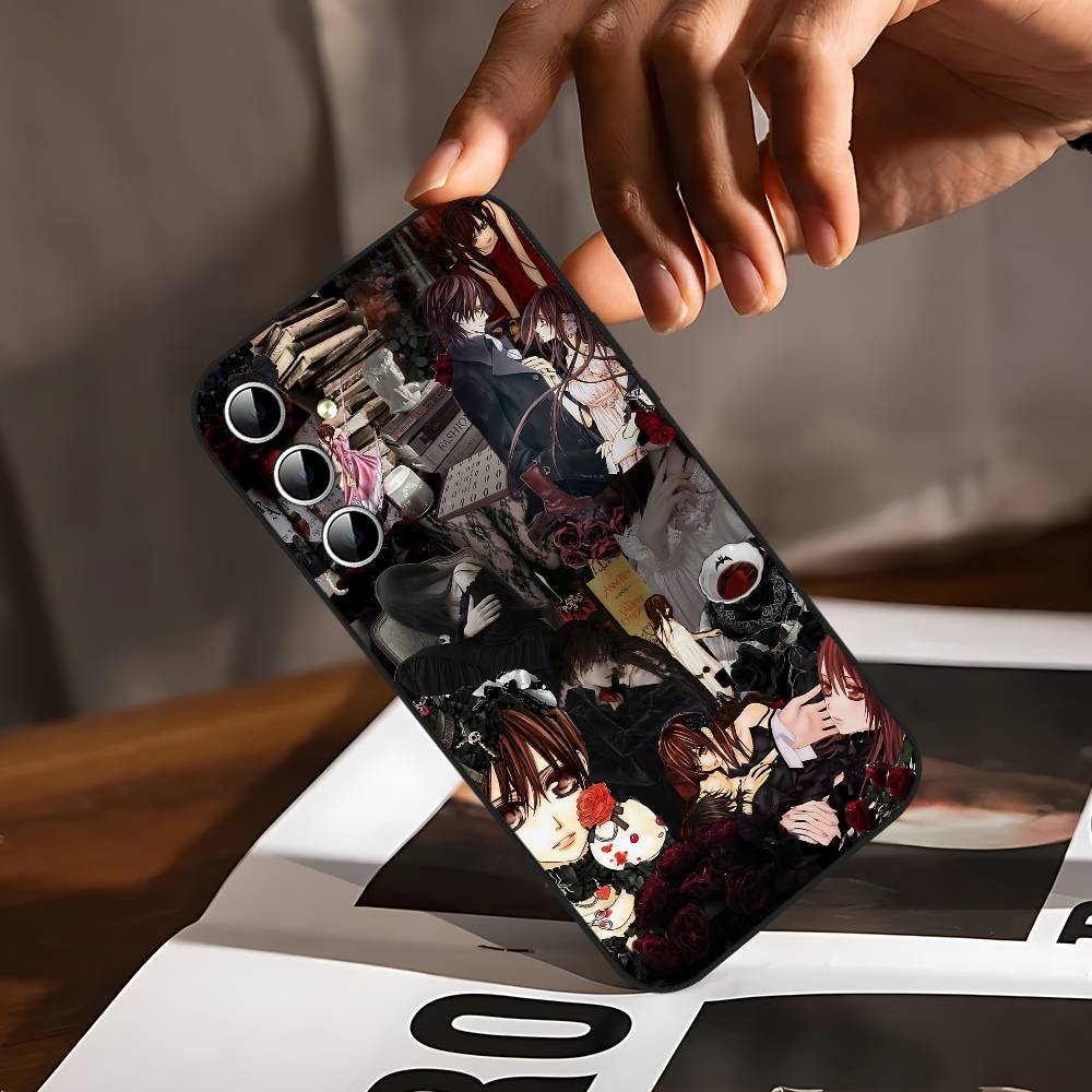 Anime M-Manga Vampire Knight Phone Case For Samsung Galaxy S24/S25/S22/S30/Note20/Lite/Ultra/5G/Plus/FE Soft Black S24