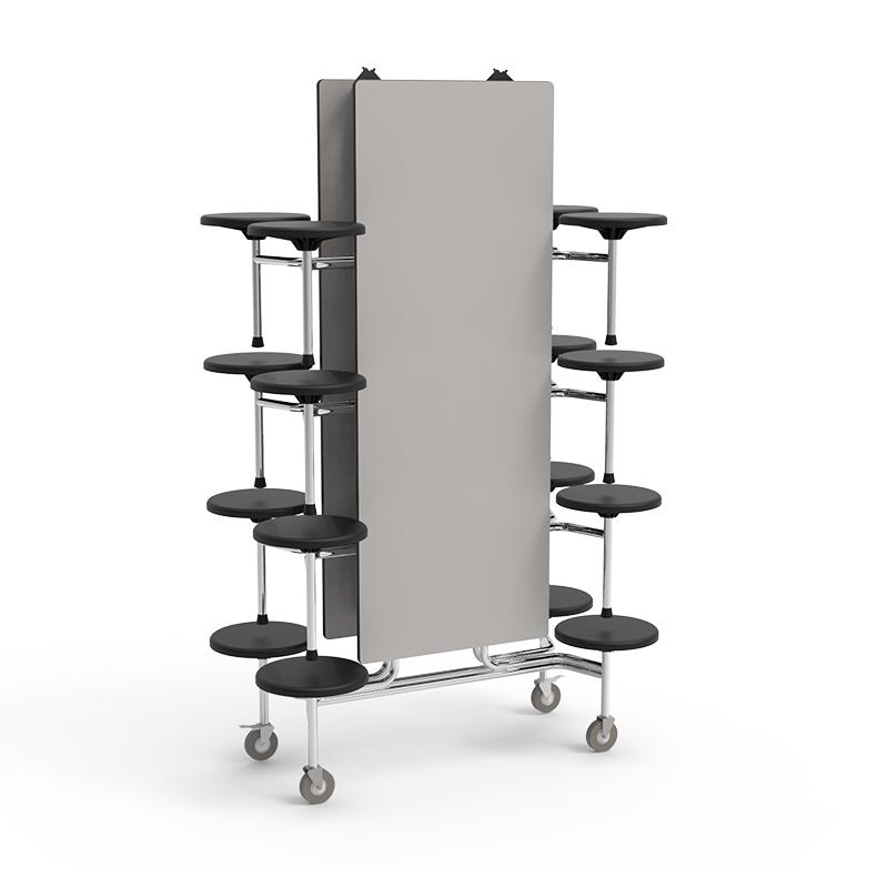Rectangular 16-seat table and chair set School canteen Canteen Folding table School hotel restaurant