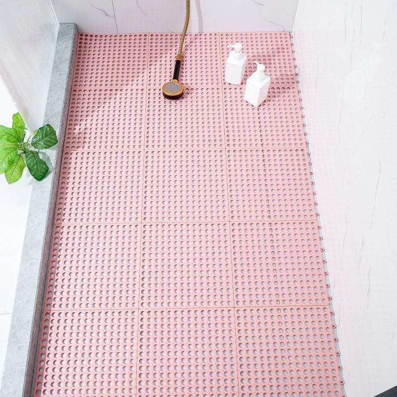 

1 шт. Коврик для туалета Коврик для ванной противоскользящий Коврик для душа Бытовой Полый Можно сращивать Бытовой Коврик для ванной туалета Напольный коврик (TPE200g with suction cup) pink 30 * 30cm