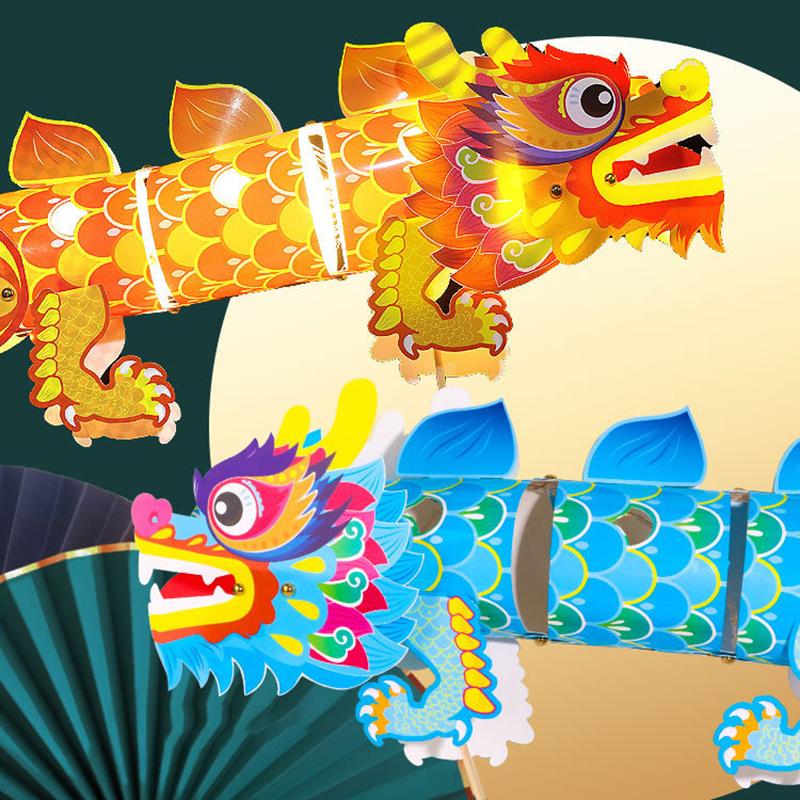 Svátek středu podzimu Starověký dračí lampionový tanec Rok draka Světelná hračka Národní vlna Zlatá rybka Dětský ručně vyrobený DIY lampion