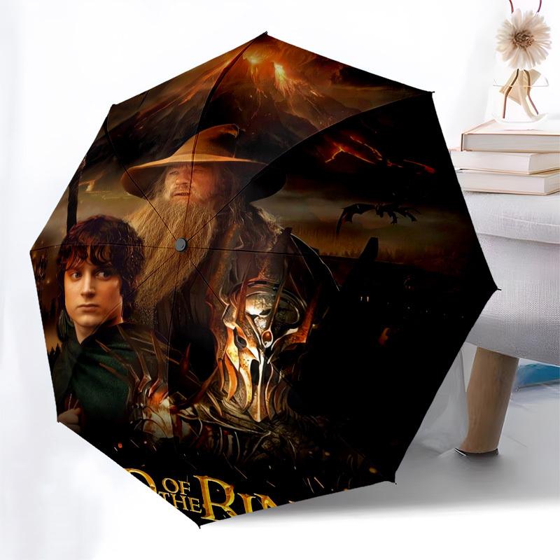 1pc Lord of the Rings Trilogy Umbrella with Plastic Handle,Suitable for All Seasons Travel Outdoor Multi-functional UmbrellaDCS243