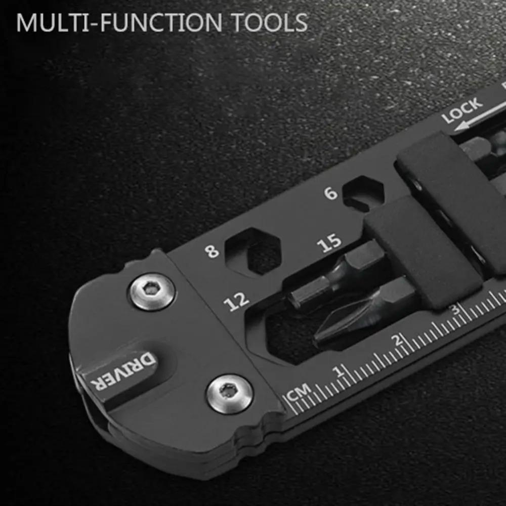 16 v 1 přenosný šroubovák z nerezové oceli pravítko Multifunkční klíč na horskou cyklistiku MTB na opravu jízdních kol