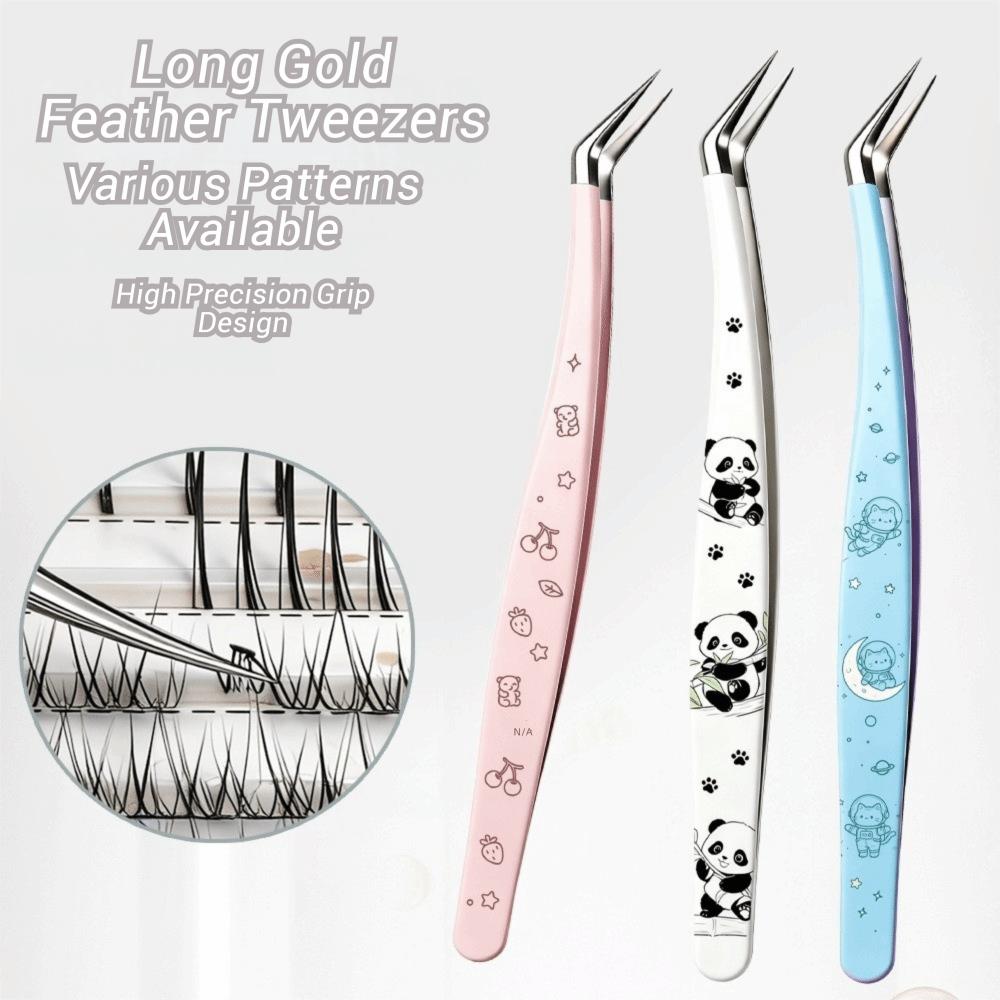 Stainless Steel Eyelash Extension Tweezers Hand Account Craft Tweezers  Miniature Scene Stickers