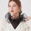 Elegant Wrinkles Resistant Neckpiece Decorative Polyester Trim Half Shirts False Collar For Dresses Shirts Prom Event