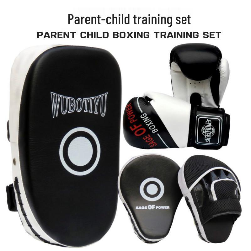 Unisex Training Boxing Set: Adult & Children's Gloves, Sanda Foot & Hand Targets