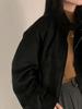 Women's Retro Faux Suede Jacket - Slim Fit, Loose, Short Top for Spring & Autumn