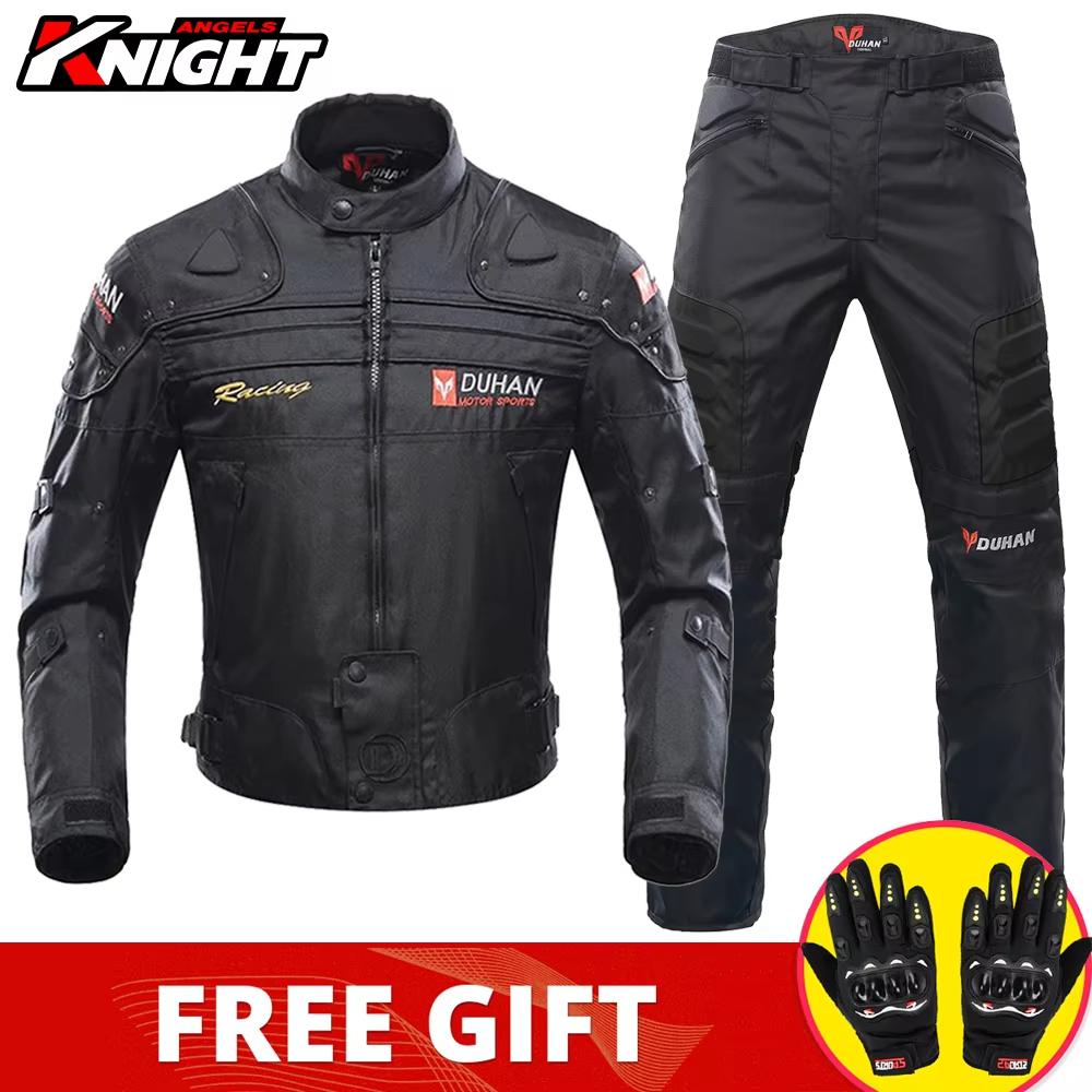 DUHAN Motocyklový oblek Bunda a kalhoty Nepromokavá závodní bunda Ochranná podšívka pro motokros Čtyři sezóny Motocyklová bunda Pánská M-3XL