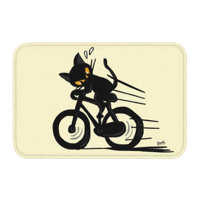 Mountain Bike Front Door Mat Anti-Slip Outdoor Absorbent Bicycle Racing MTB Biker Doormat Kitchen Bedroom Entrance Rug Carpet
